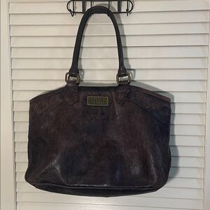 Junior Drake Rich Distress Brown Leather Tote